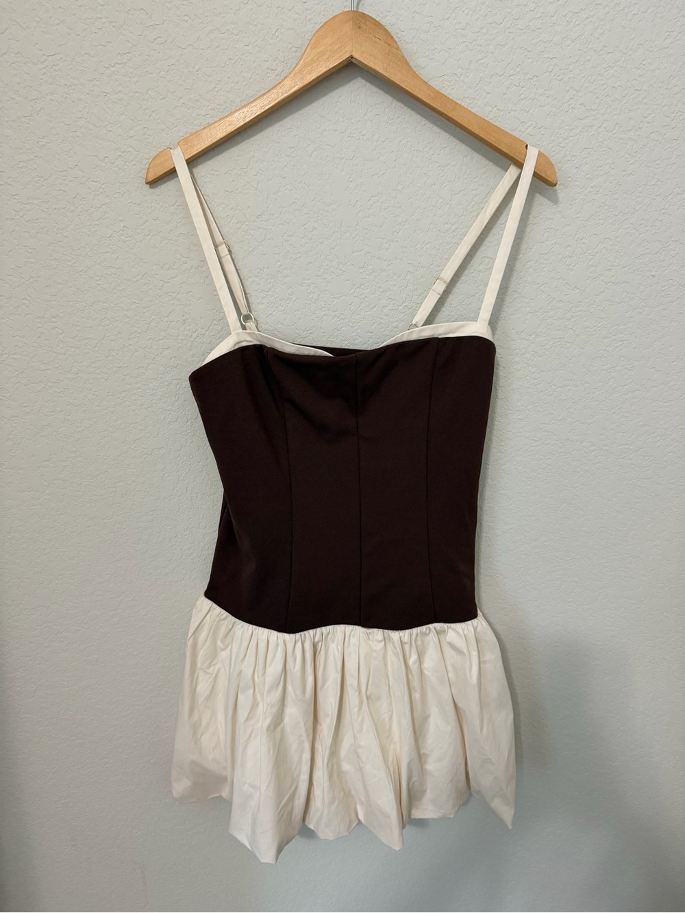 Show Me Your Mumu Contrast Bubble Hem Mini Dress with Built In Shorts - Picture 3 of 10